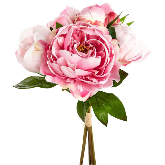 Pink Real Touch Peony Bundle | 14"