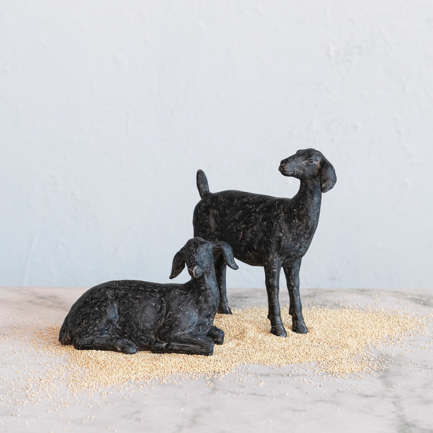 Resting Goat w/Cast Iron Finish