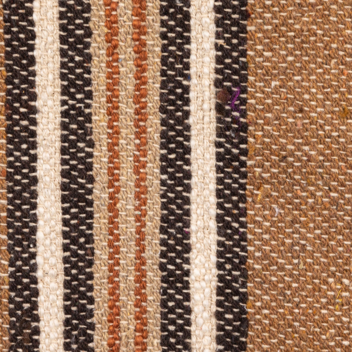 Cotton Blend Throw with Stripes & Fringe