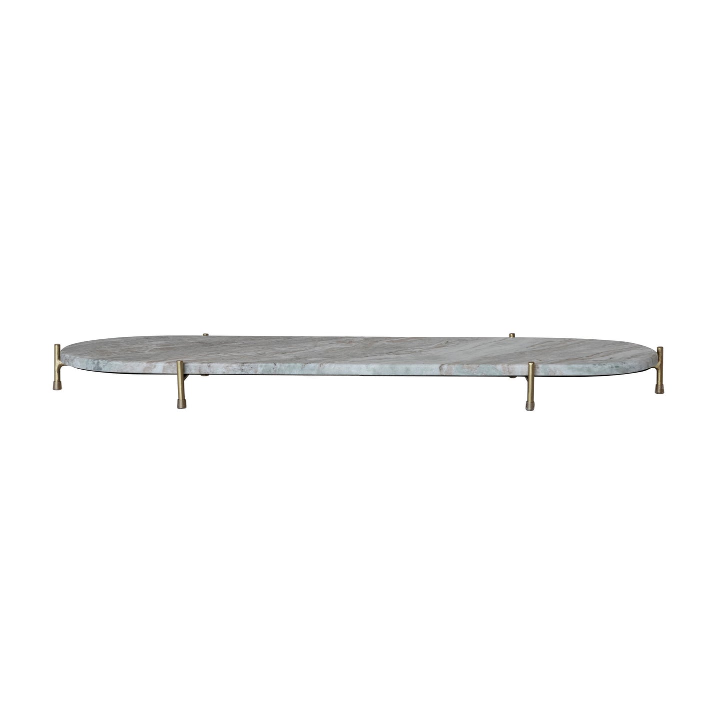 Oval Decorative Marble Tray with Stand | 32"