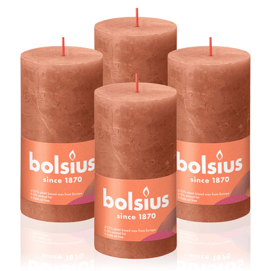 Rustic Pillar Candle | Rusty Pink | 2.75 X 5"