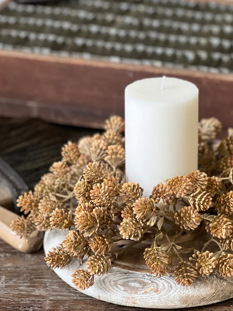 Russet Cone Candle Ring | 10"
