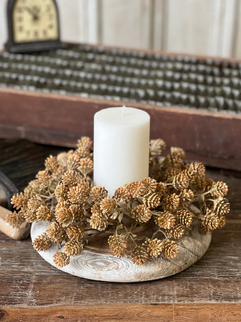 Russet Cone Candle Ring | 10"