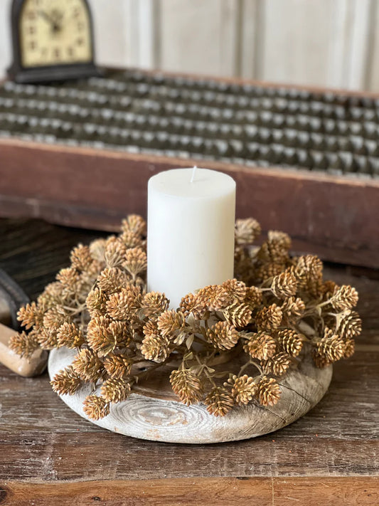 Russet Cone Candle Ring | 10"