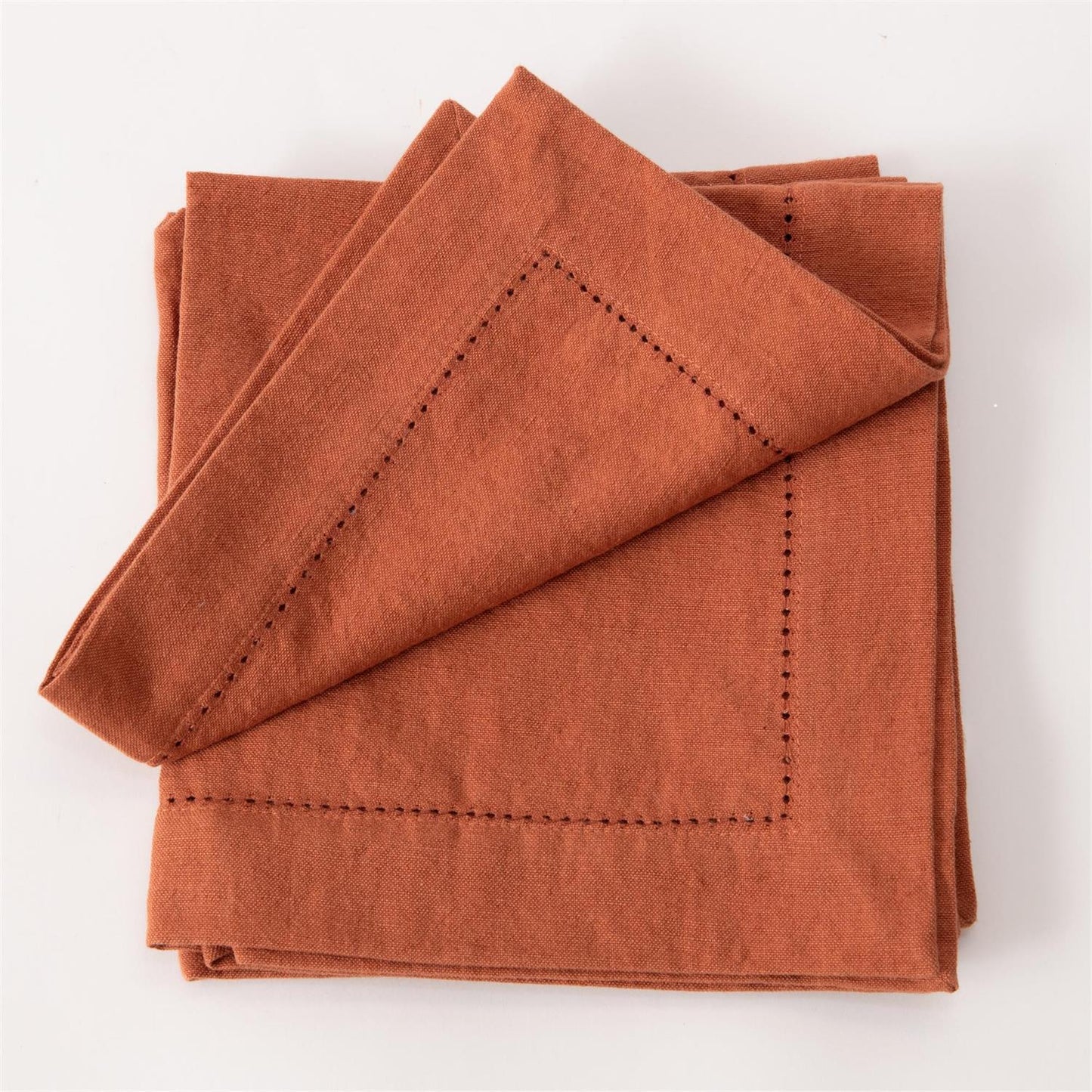Stonewashed Linen Blend | Rust