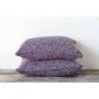 Red & Blue Wool Blend Lumbar Pillow