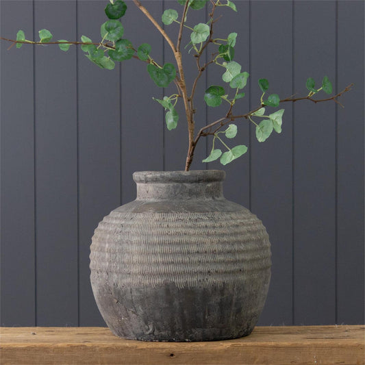 Round Terracotte Vase
